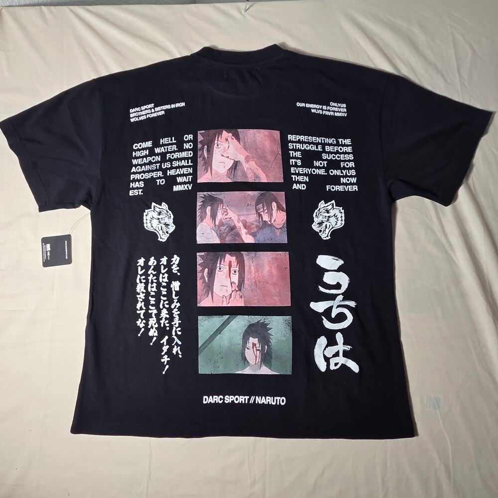 DARC Sport x Naruto Shippuden "Uchiha" Tee Limited Edition 957/1000 NWT Size L